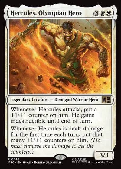 Hercules, Olympian Hero MSC-16 Marvel Super Heroes Commander Magic card