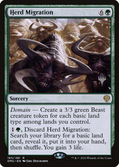 Herd Migration PDMU-165P Dominaria United Promos Magic card