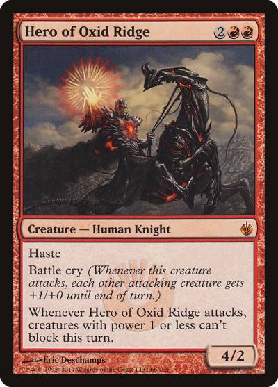 Hero of Oxid Ridge 66 Mirrodin Besieged Magic card