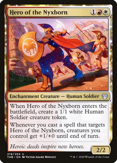 Hero of the Nyxborn 219 Theros Beyond Death Magic card