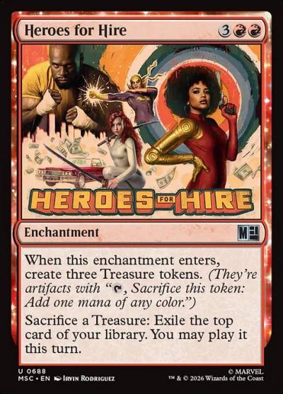 Heroes for Hire MSC-688 Marvel Super Heroes Commander Magic card