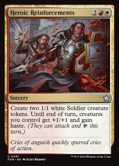 Heroic Reinforcements FDN-241 Foundations Magic card