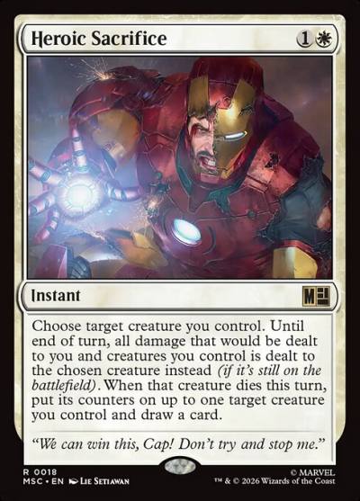 Heroic Sacrifice MSC-18 Marvel Super Heroes Commander Magic card