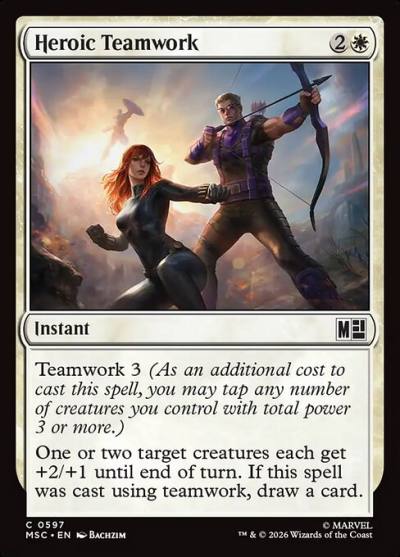Heroic Teamwork MSC-597 Marvel Super Heroes Commander Magic card