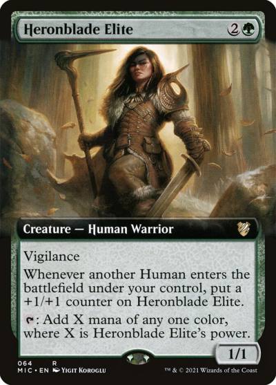 Heronblade Elite MIC-64 Midnight Hunt Commander Magic card