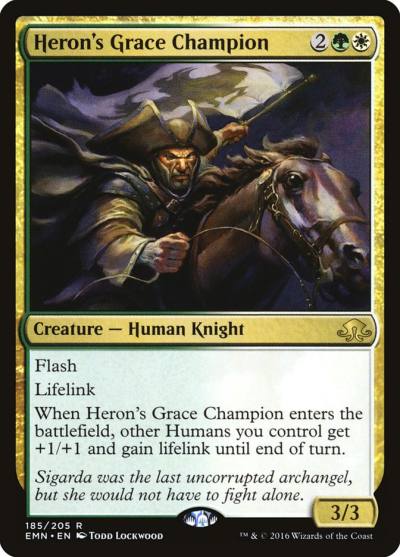 Heron's Grace Champion EMN-185 Eldritch Moon Magic card