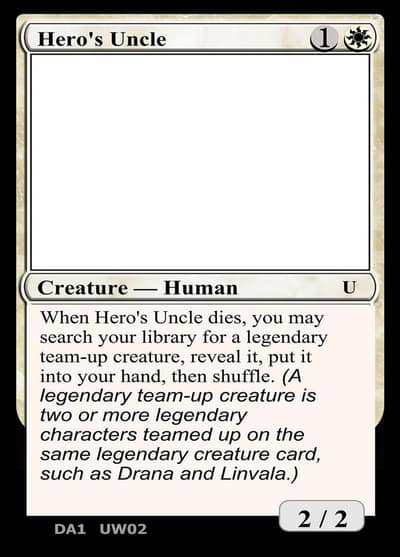 Hero's Uncle UW02b Unknown Event Magic card