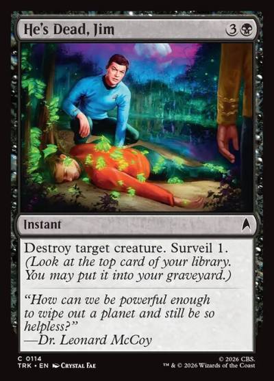 He's Dead, Jim TRK-114 Star Trek Magic card