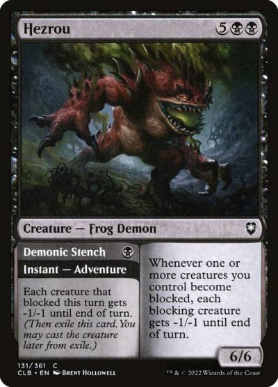 Hezrou // Demonic Stench 131 Commander Legends: Battle for Baldur's Gate Magic card