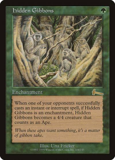 Hidden Gibbons ULG-104 Urza's Legacy Magic card
