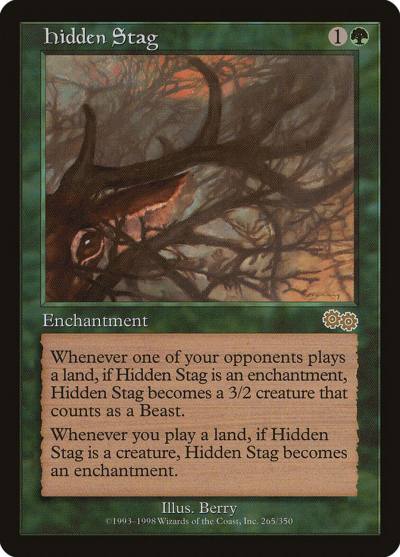 Hidden Stag USG-265 Urza's Saga Magic card