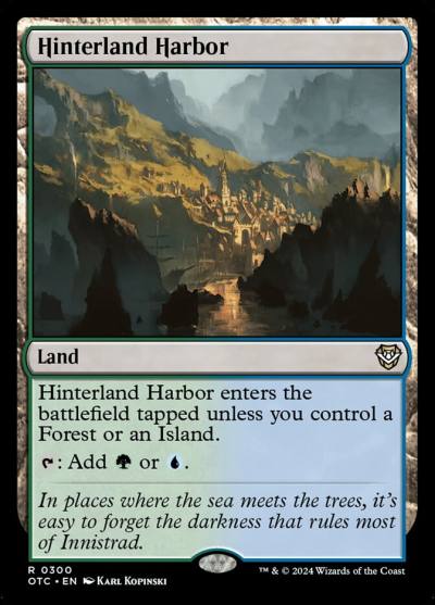 Hinterland Harbor OTC-300 Outlaws of Thunder Junction Commander Magic card
