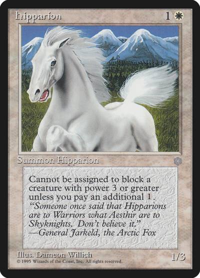 Hipparion ICE-31 Ice Age Magic card