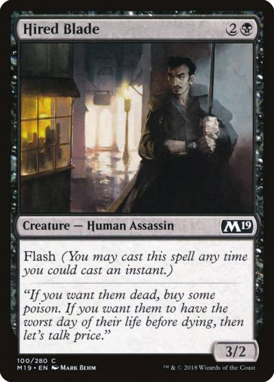 Hired Blade M19-100 Core Set 2019 Magic card