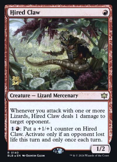 Hired Claw PBLB-140S Bloomburrow Promos Magic card