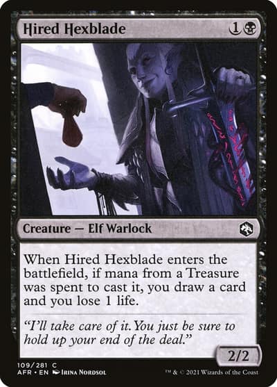 Hired Hexblade 109 Adventures in the Forgotten Realms Magic card