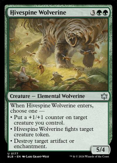 Hivespine Wolverine 177 Bloomburrow Magic card