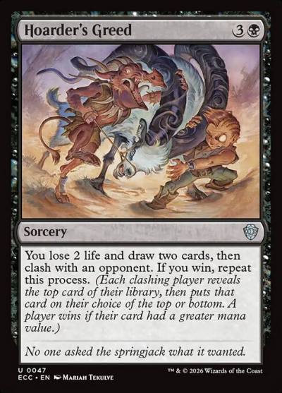 Hoarder's Greed ECC-47 Lorwyn Eclipsed Commander Magic card