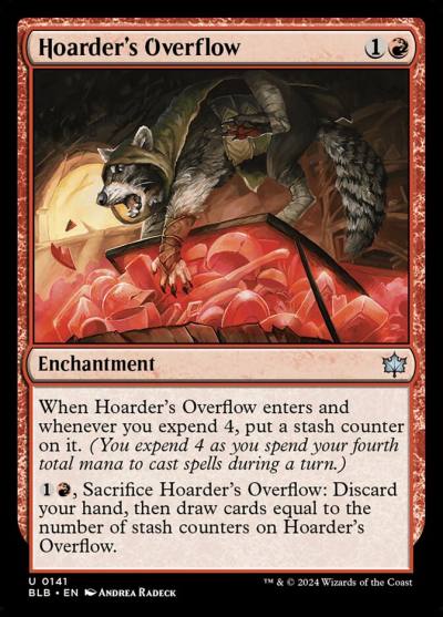 Hoarder's Overflow BLB-141 Bloomburrow Magic card