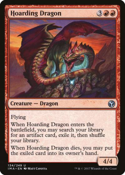 Hoarding Dragon IMA-134 Iconic Masters Magic card