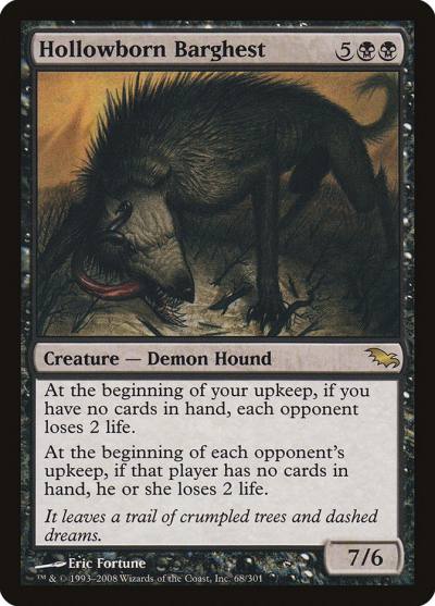 Hollowborn Barghest 68 Shadowmoor Magic card