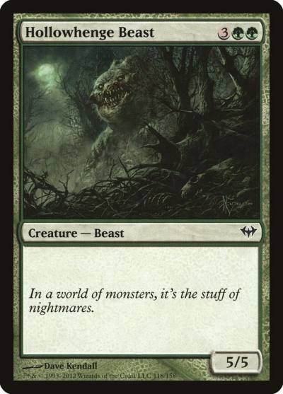 Hollowhenge Beast 118 Dark Ascension Magic card