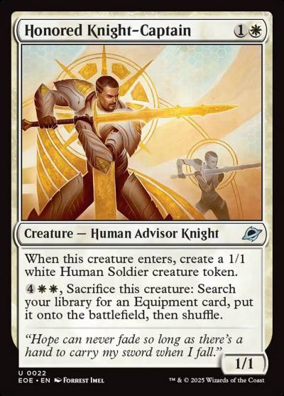 Honored Knight-Captain 22 Edge of Eternities Magic card