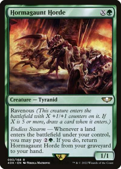Hormagaunt Horde 40K-93 Warhammer 40,000 Commander Magic card