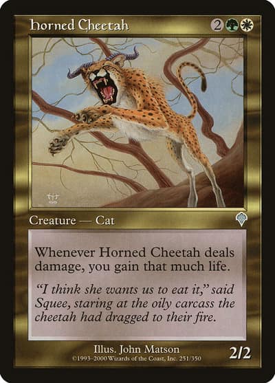 Horned Cheetah 251 Invasion Magic card