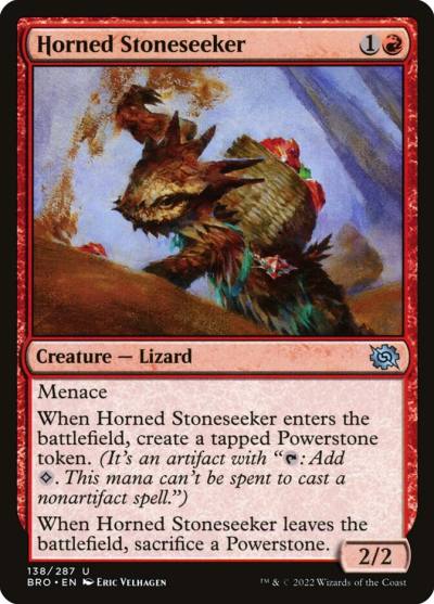 Horned Stoneseeker BRO-138 The Brothers' War Magic card
