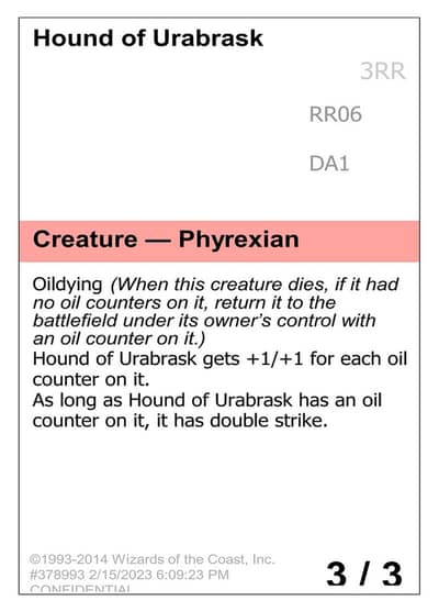 Hound of Urabrask RR06 Unknown Event Magic card