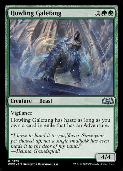 Howling Galefang WOE-175 Wilds of Eldraine Magic card