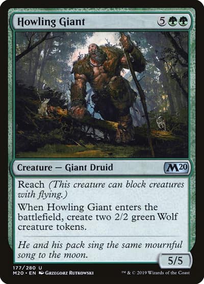 Howling Giant 177 Core Set 2020 Magic card