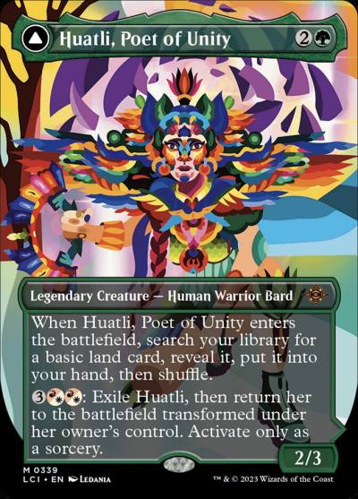 Huatli, Poet of Unity // Roar of the Fifth People LCI-339 The Lost Caverns of Ixalan Magic card