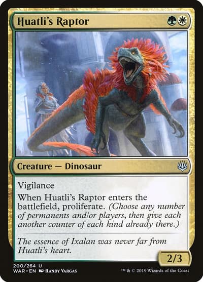 Huatli's Raptor 200 War of the Spark Magic card
