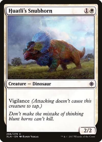 Huatli's Snubhorn 286 Ixalan Magic card