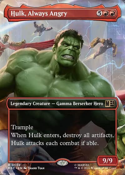 Hulk, Always Angry 502 Marvel Super Heroes Commander Magic card