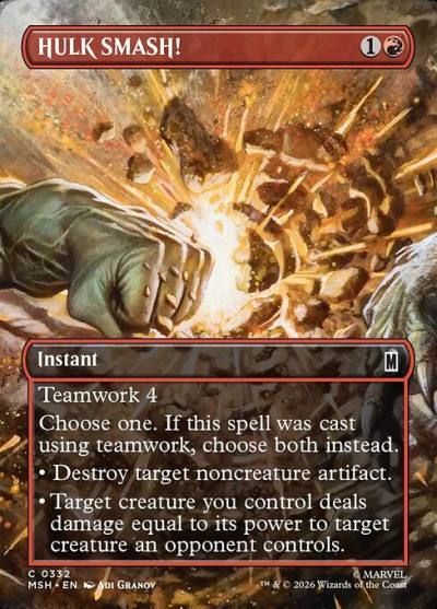 HULK SMASH! MSH-332 Marvel Super Heroes Magic card