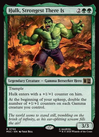 Hulk, Strongest There Is MSC-724 Marvel Super Heroes Commander Magic card