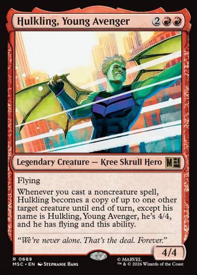 Hulkling, Young Avenger MSC-689 Marvel Super Heroes Commander Magic card