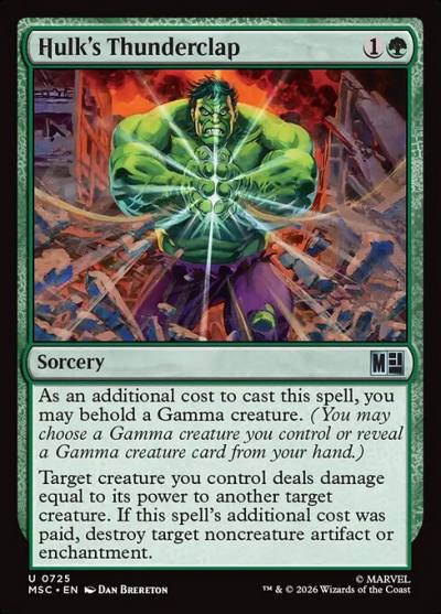 Hulk's Thunderclap MSC-725 Marvel Super Heroes Commander Magic card