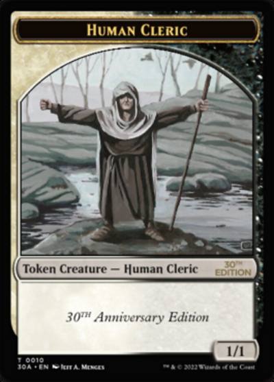 Human Cleric T30A-10 30th Anniversary Tokens Magic card