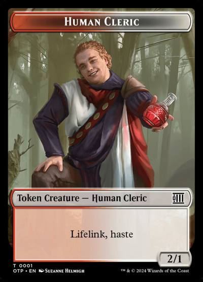 Human Cleric TOTP-1 Breaking News Tokens Magic card
