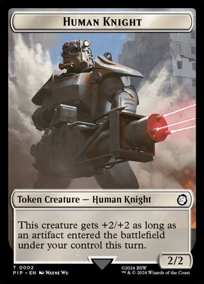 Human Knight TPIP-2 Fallout Tokens Magic card