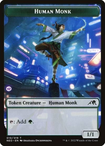Human Monk TNEO-10 Kamigawa: Neon Dynasty Tokens Magic card