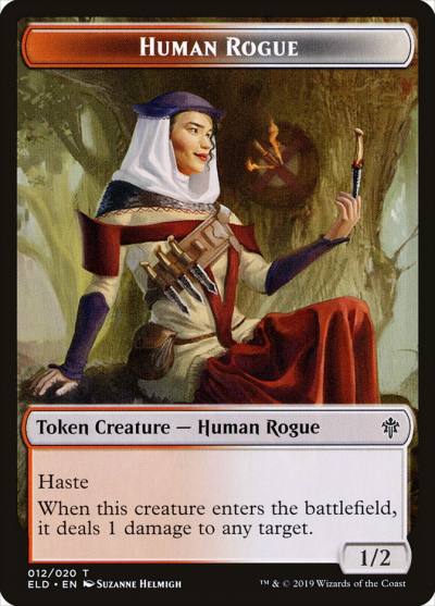 Human Rogue TELD-12 Throne of Eldraine Tokens Magic card