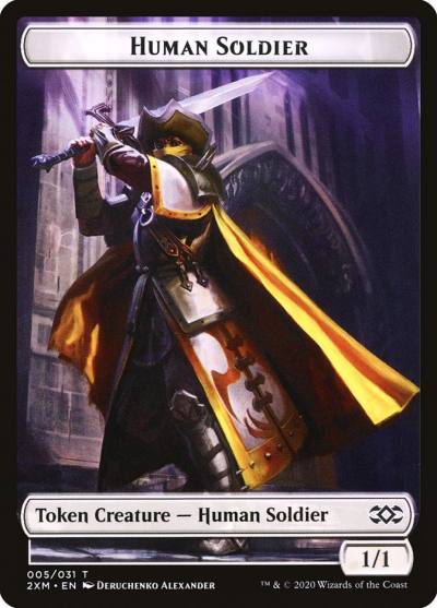 Human Soldier T2XM-5 Double Masters Tokens Magic card