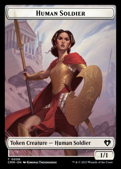 Human Soldier TCMM-6 Commander Masters Tokens Magic card
