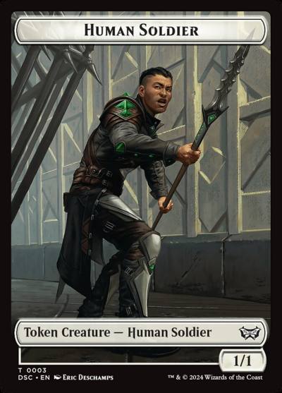 Human Soldier TDSC-3 Duskmourn Commander Tokens Magic card