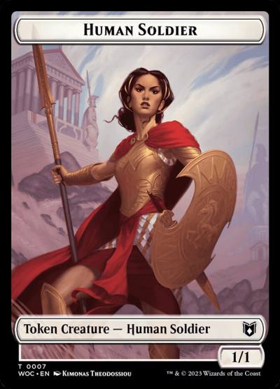 Human Soldier TWOC-7 Wilds of Eldraine Commander Tokens Magic card